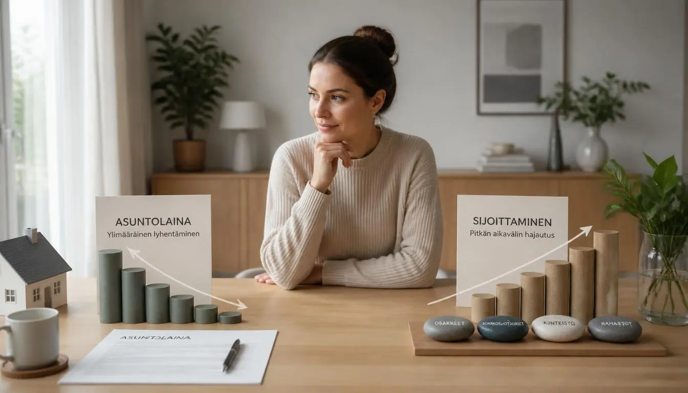 Missä tilanteessa sijoittaminen voittaa lainan lyhennyksen?